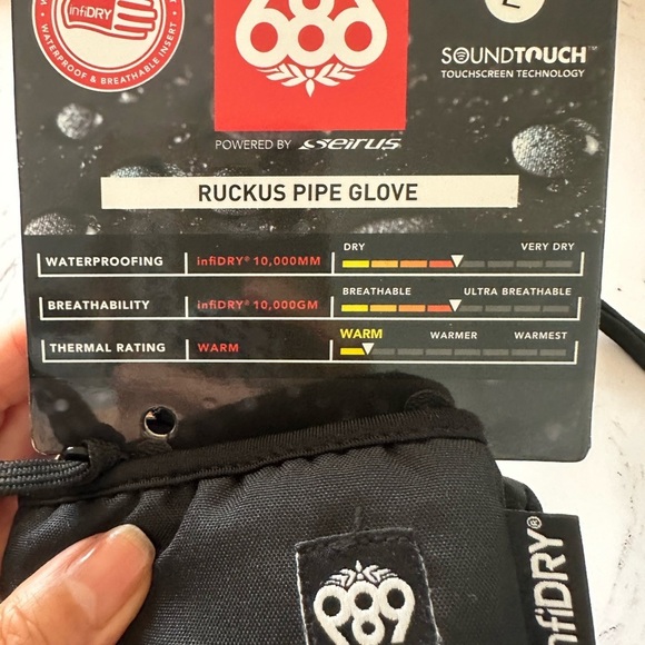 686 Ruckus Pipe Outdoor Winter Glove Black Large
BNWT - Picture 3 of 4